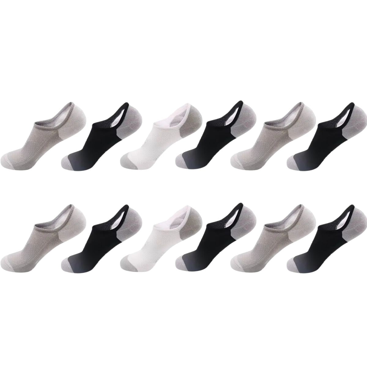 6 pares calcetines invisibles caballero antideslizantes cómodos