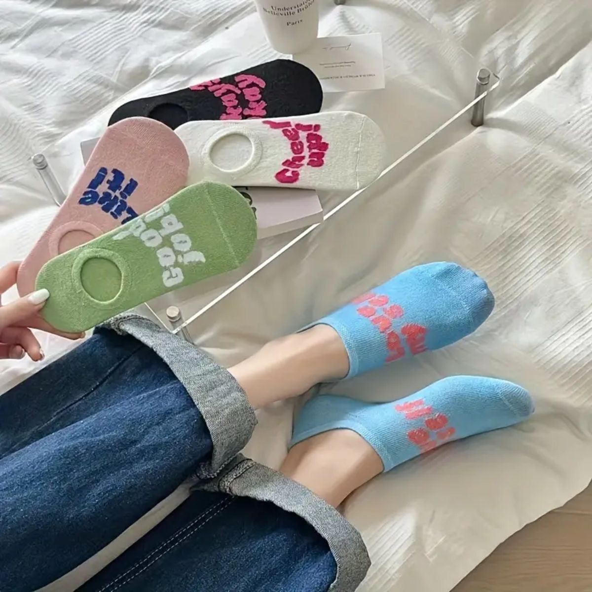 6 pares calcetines invisibles dama antideslizantes cómodos