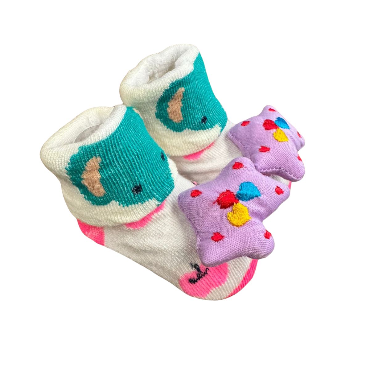 6 pares calcetin con peluche bebé 0 a 12 meses