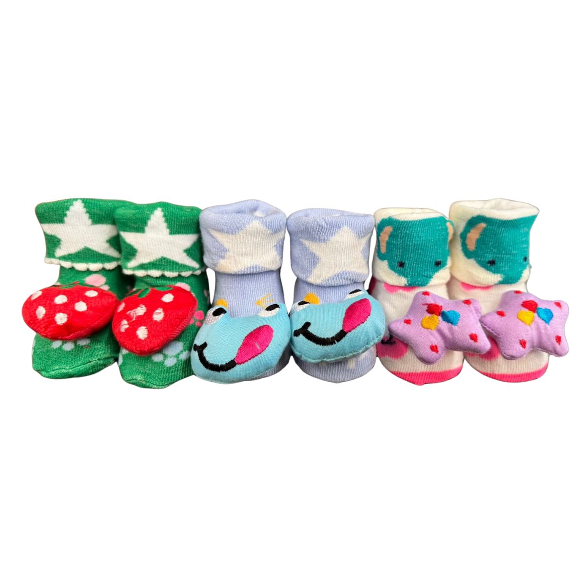 6 pares calcetin con peluche bebé 0 a 12 meses
