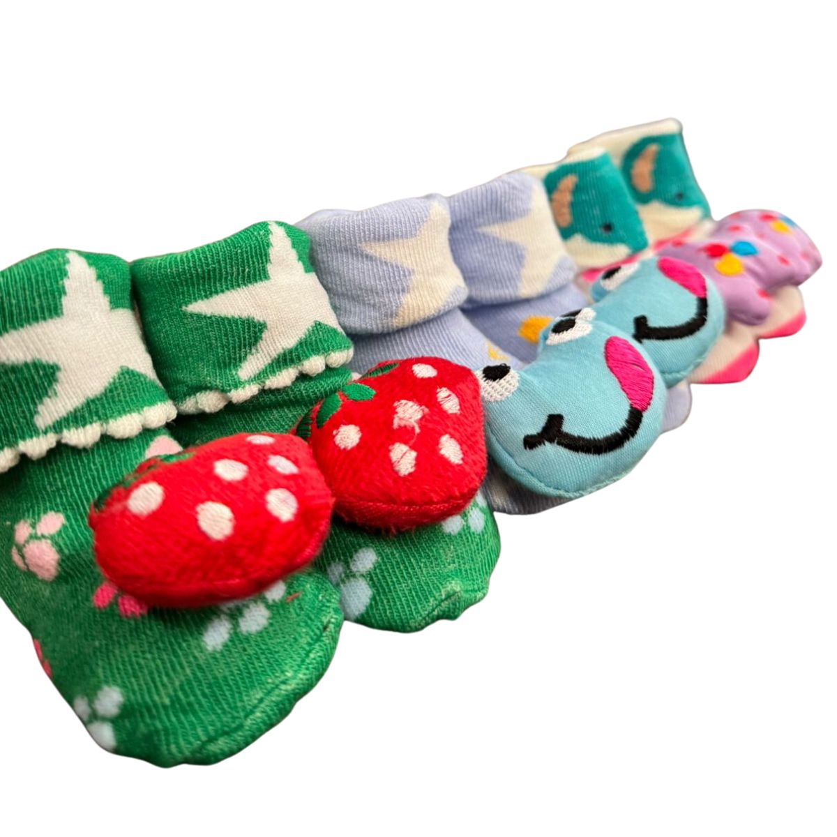6 pares calcetin con peluche bebé 0 a 12 meses