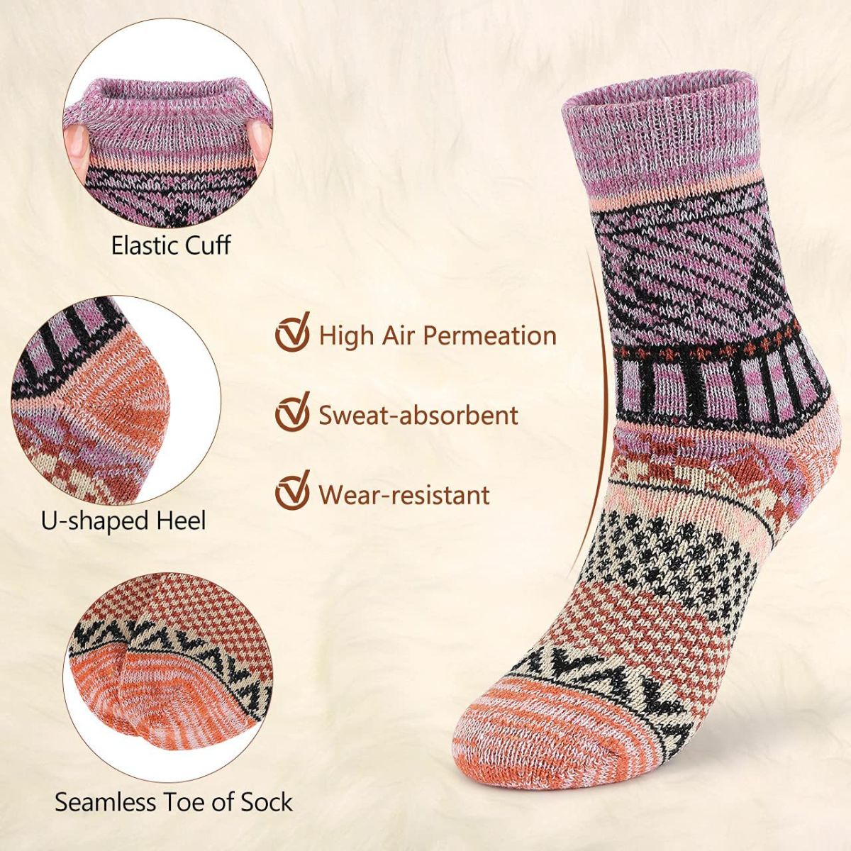 calcetines termicos para dama gruesos suaves y comodos (12 pares)