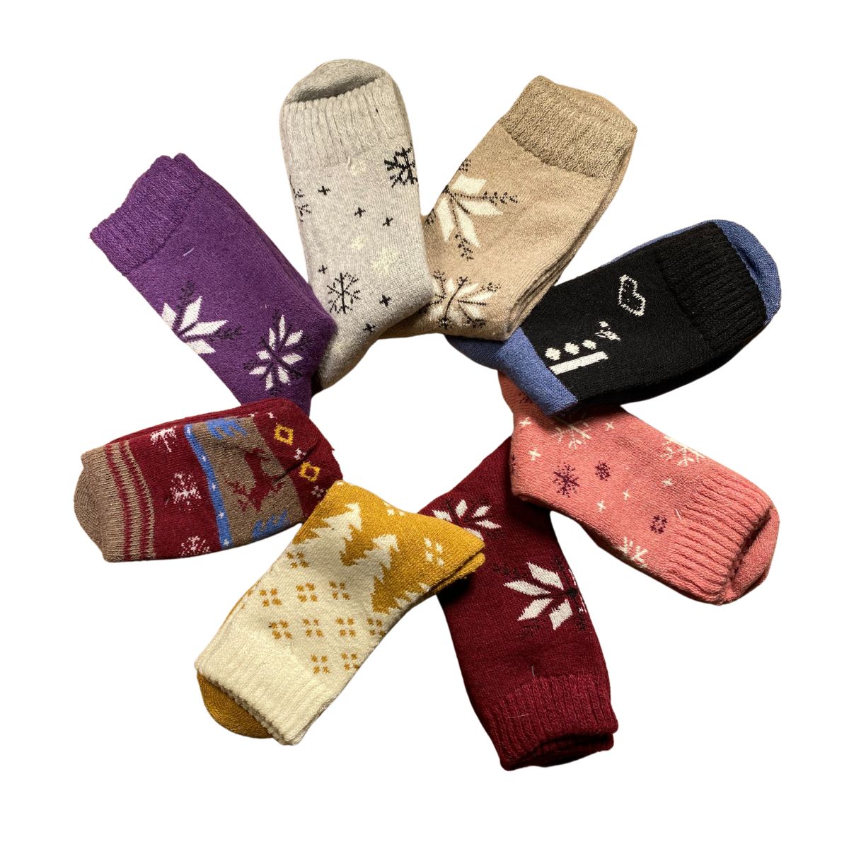calcetines termicos para dama gruesos suaves y comodos (6 pares)