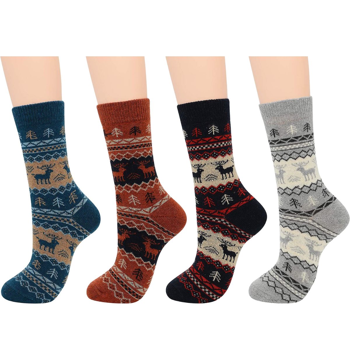 calcetines termicos para dama gruesos suaves y comodos (6 pares)
