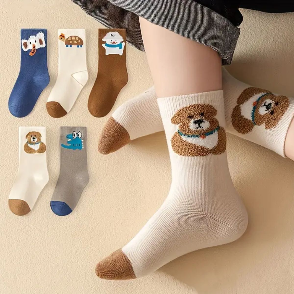 6 pares de calcetas diseños surtidos niños 10-12 años