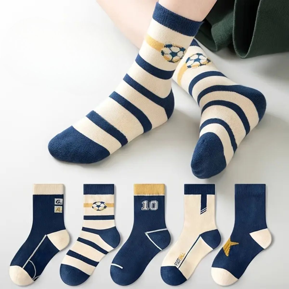 6 pares de calcetas diseños surtidos niños 10-12 años