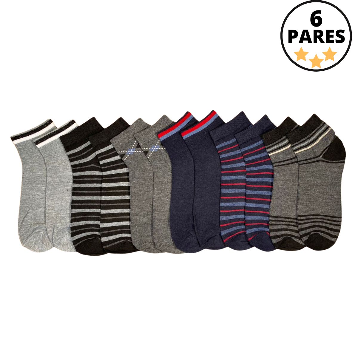 calcetines de algodón para hombre (12 pares)