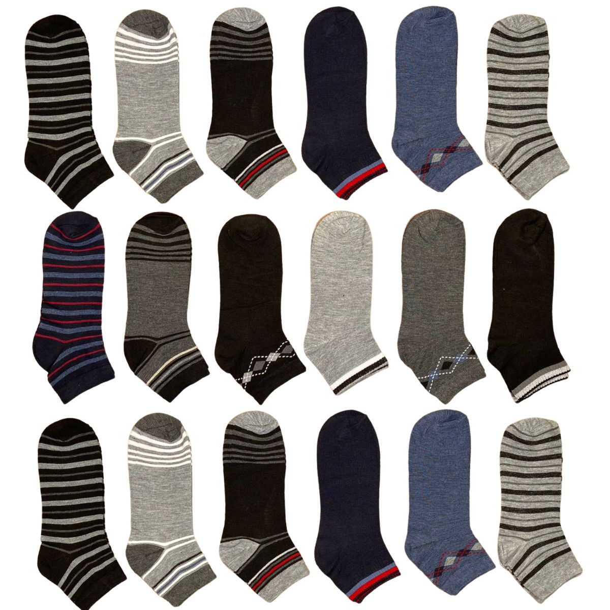 calcetines de algodón para hombre (12 pares)