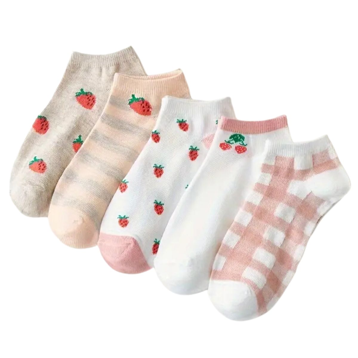 12 pares de calcetas con diseños para dama