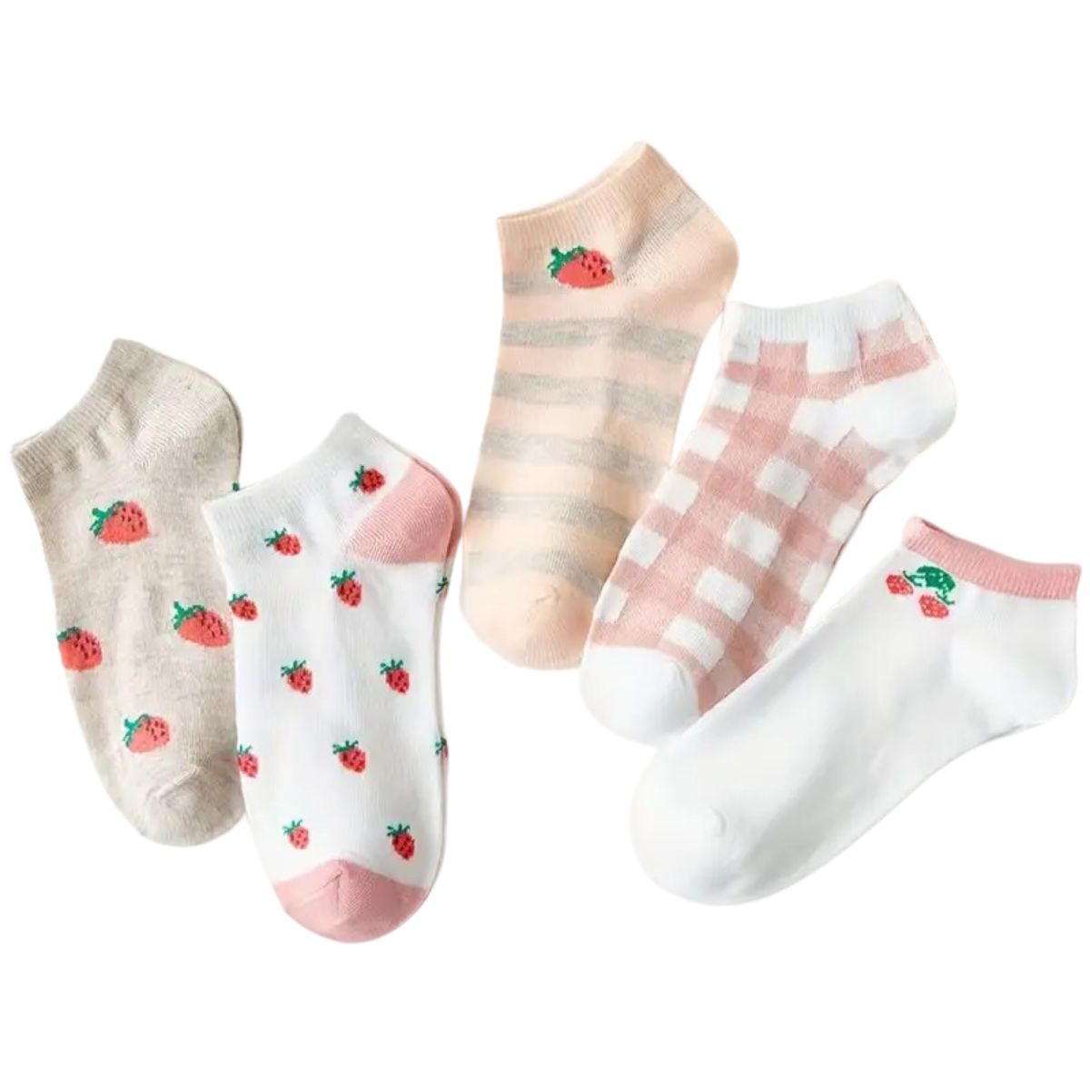 12 pares de calcetas con diseños para dama