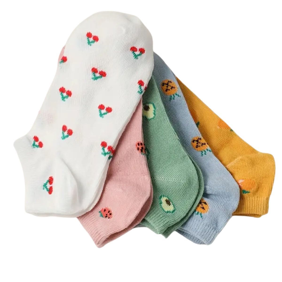 12 pares de calcetas con diseños para dama