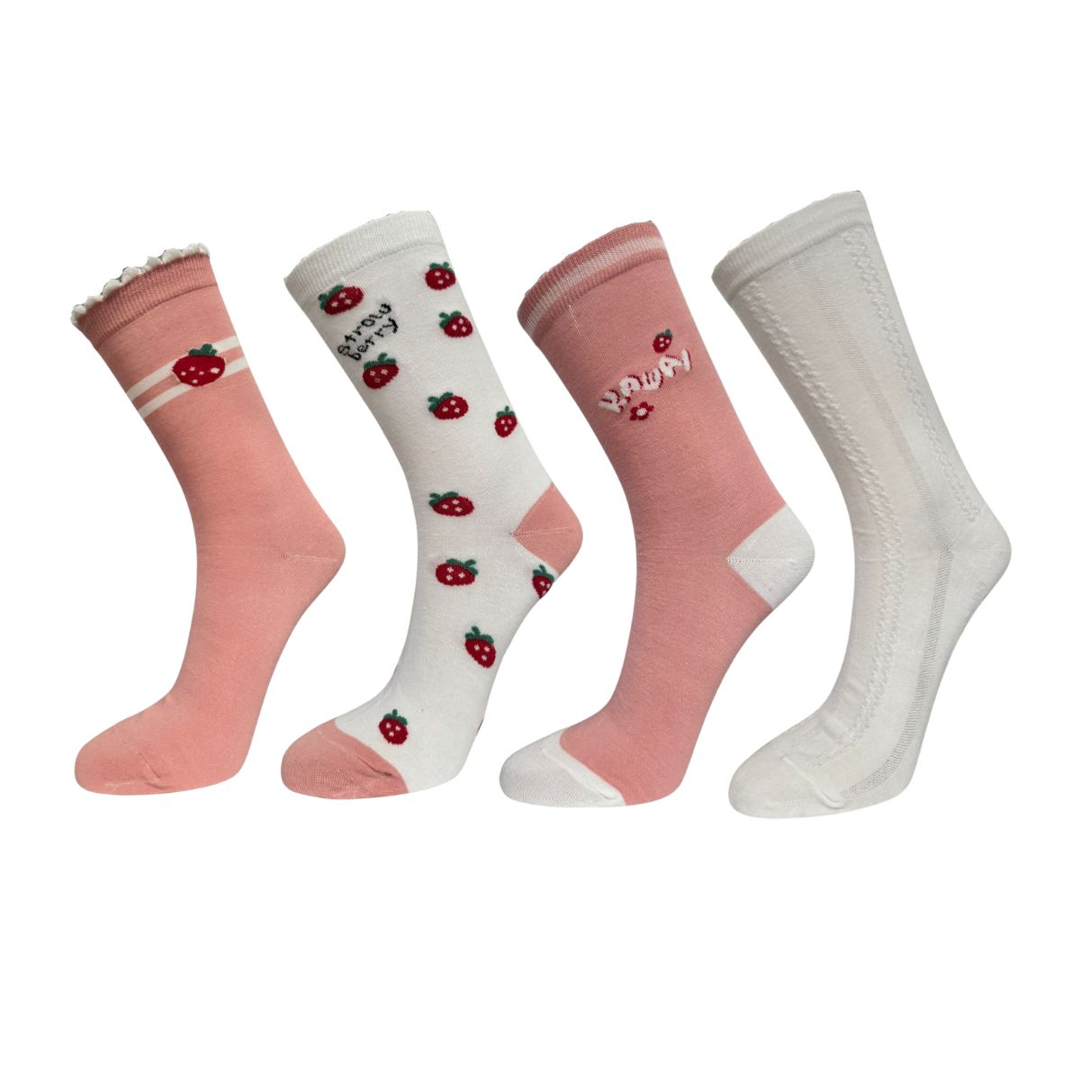 12 pares de calcetas largas estilo coquette damas