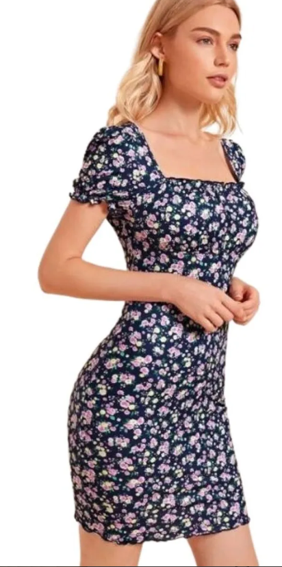 vestidos flores para dama 6 piezas oferta
