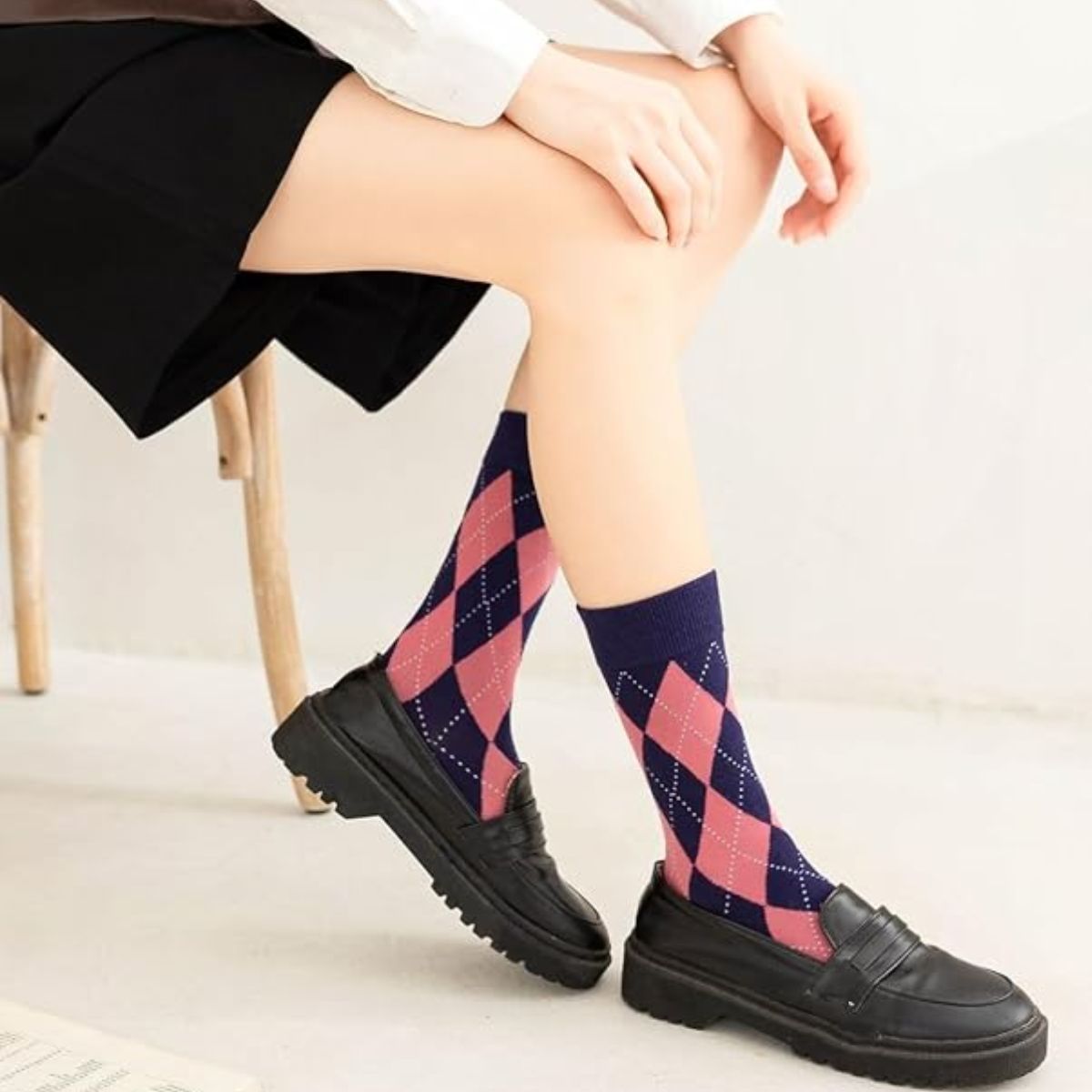 6 pares de calceta para vestir de dama