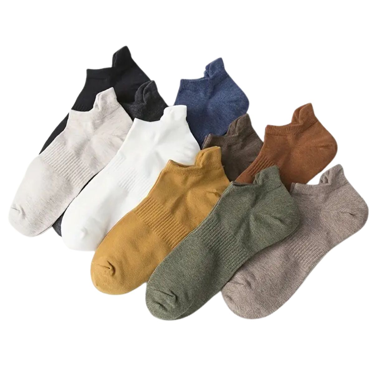 12 pares de calcetas cubre talon para caballero