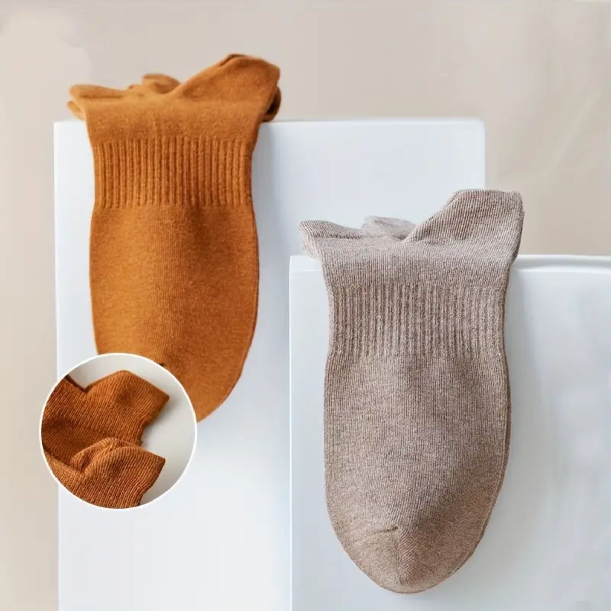12 pares de calcetas cubre talon para caballero