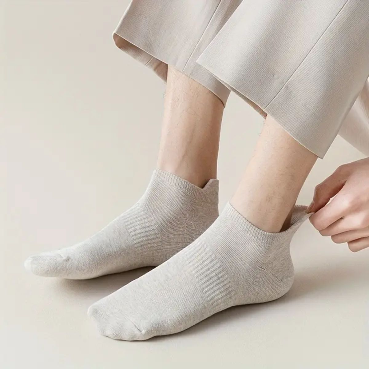 12 pares de calcetas cubre talon para caballero