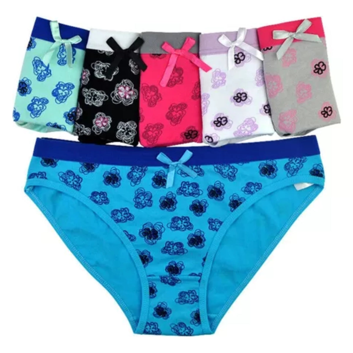 pantaleta de algodon 12 pzas diseños