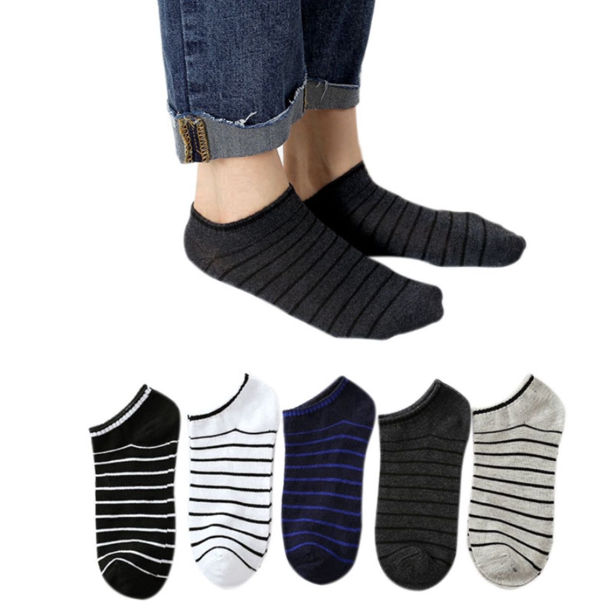 12 pares tines invisible algodon para niños y niñas