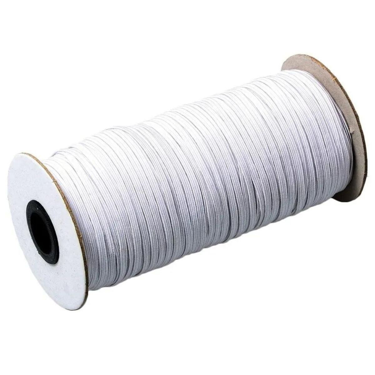 elastico crochet 7 mm 5 ligas blanco rollo con 200 mts