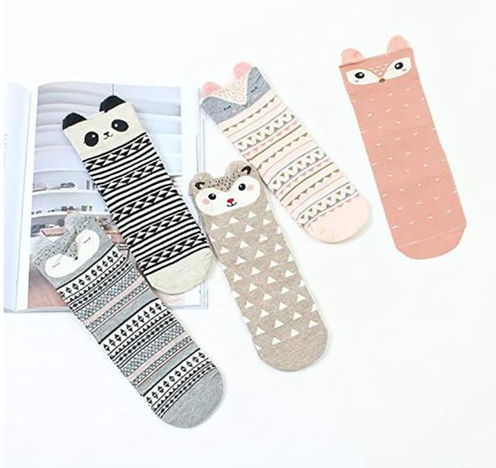 calcetines largos de orejitas 12 pares diferentes diseños