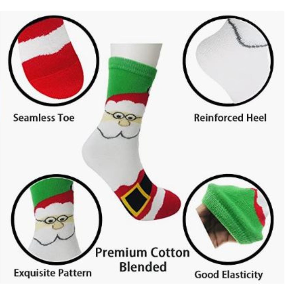 calcetines navideños largos (12 pares)