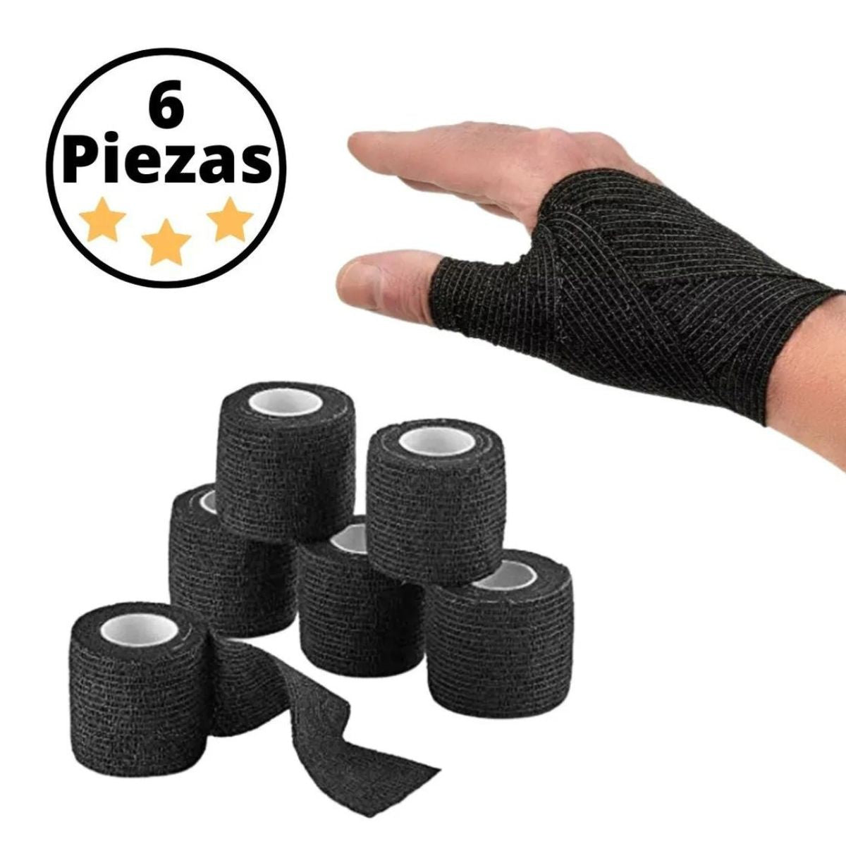 vendas par de boxeo semi elasticas 6 piezas