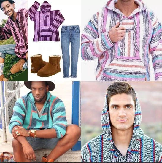 sudadera poncho artesanal 1 pieza