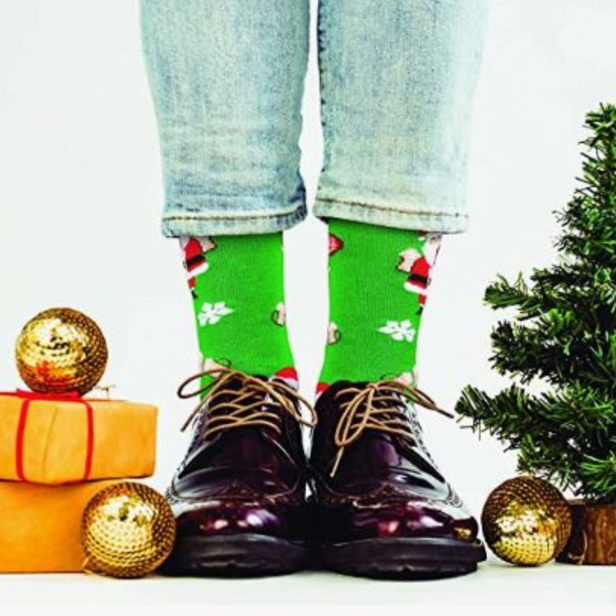 calcetines navideños largos (12 pares)