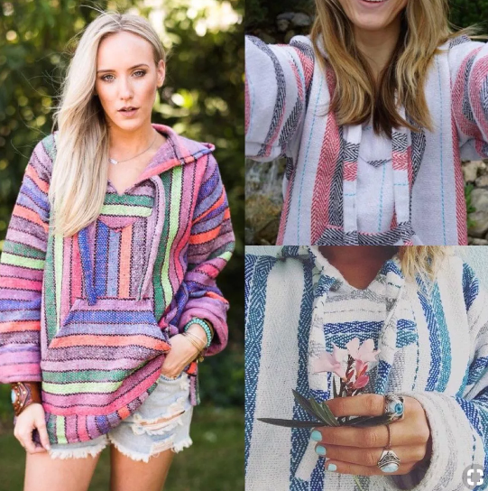 sudadera poncho artesanal 1 pieza