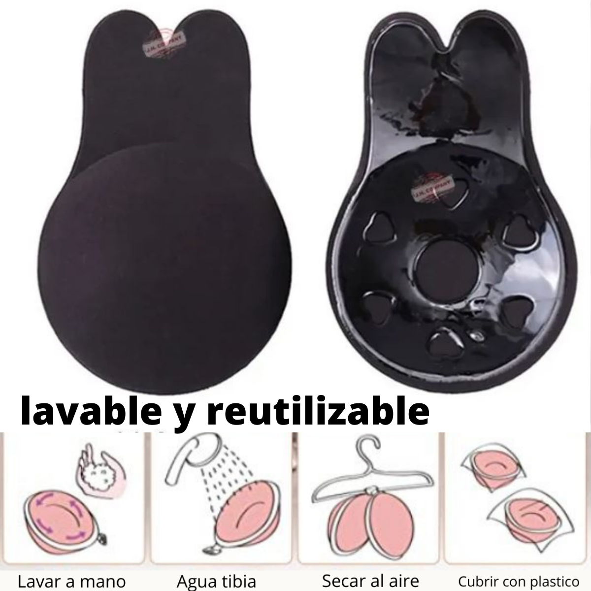 pezonera silicona 1 par invisible con push up