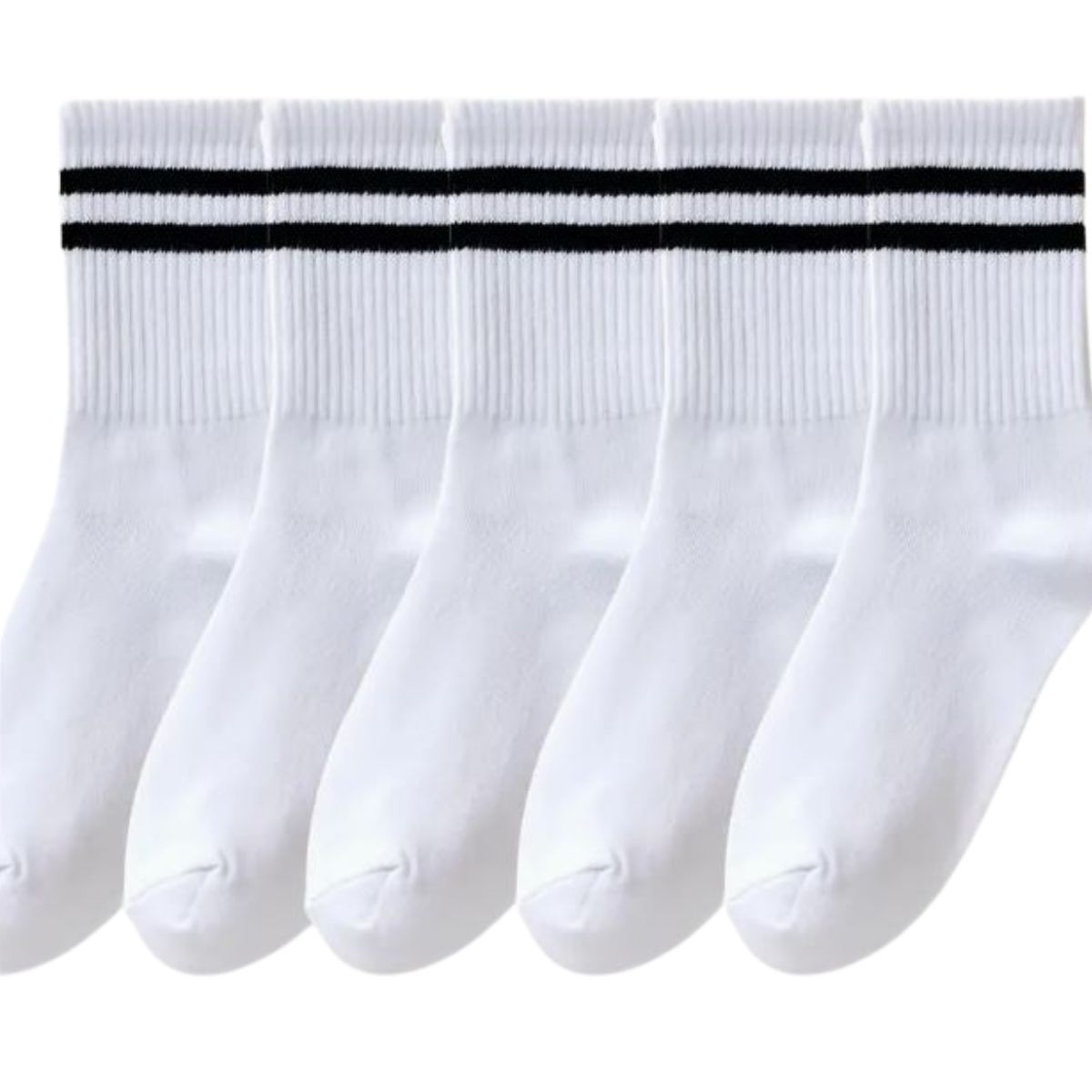 calcetin corto con lineas (6 pares)