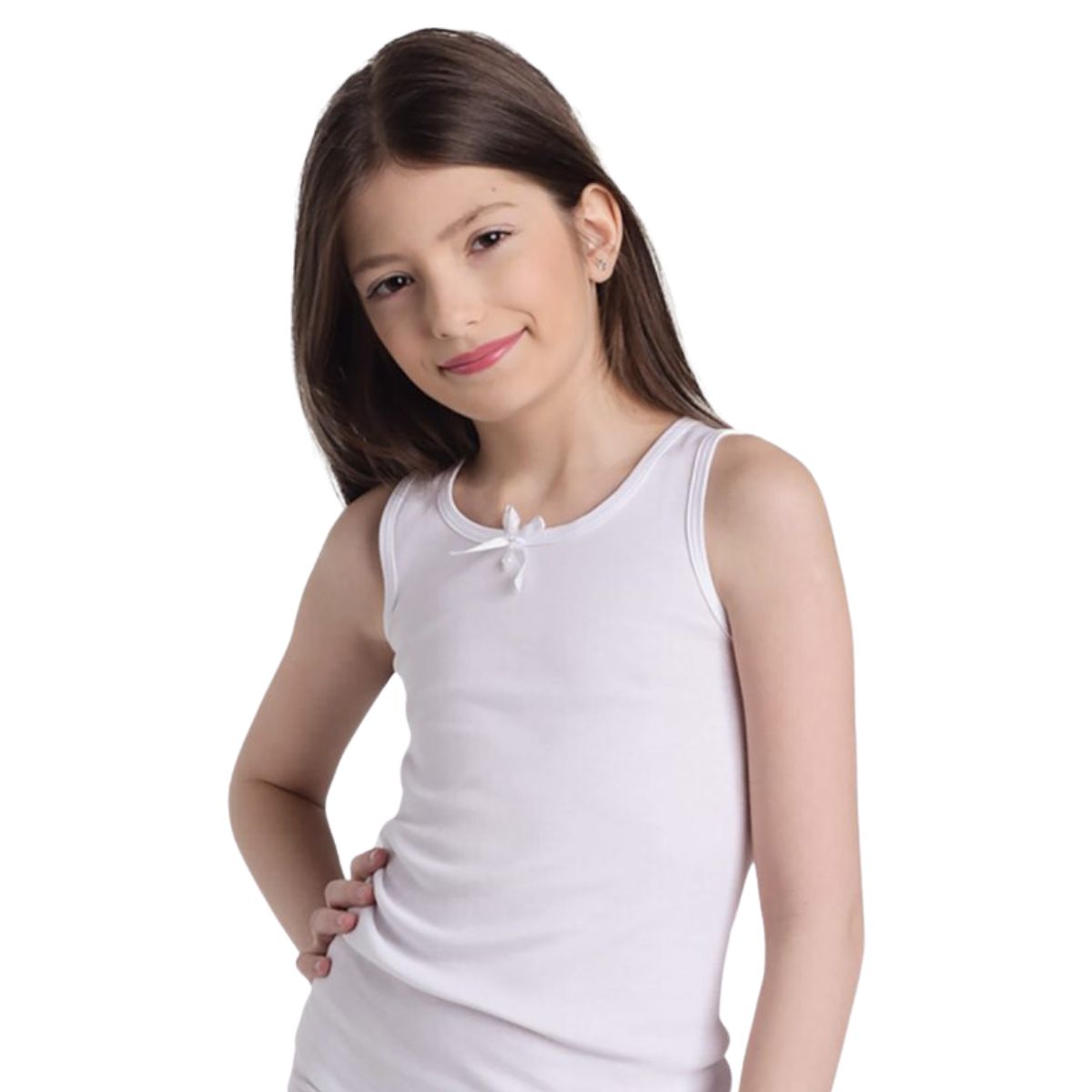 camiseta interior para niña escolar 3 piezas