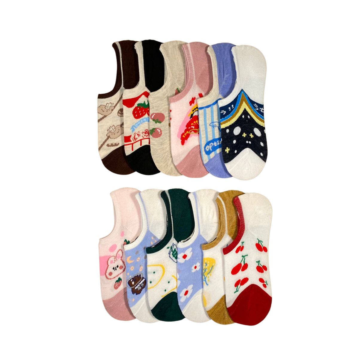 6 pares tin invisible de algodón niñas y niños
