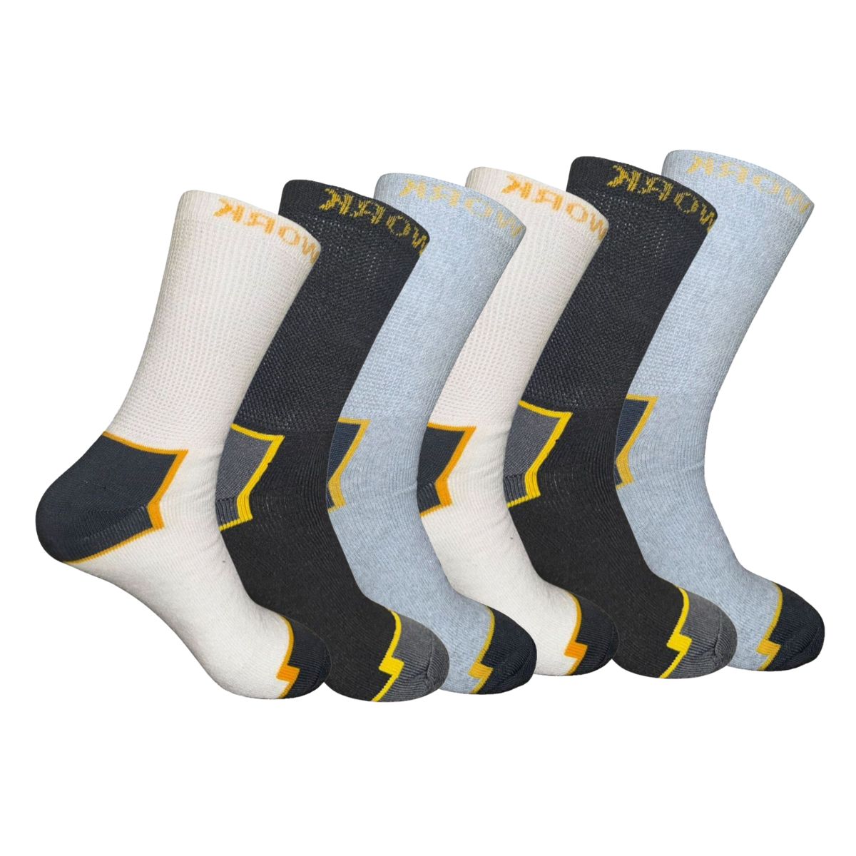 calceta de trabajo industrial paquete 6 pares