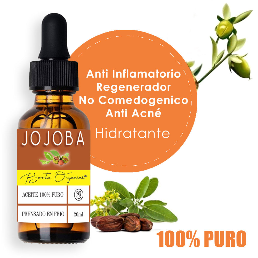 aceite de jojoba 100% puro prensado en frio (1 pieza)