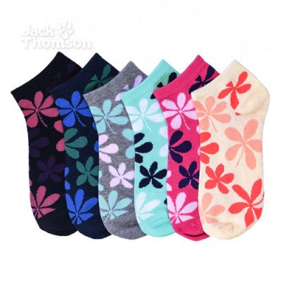 12 pares de calcetines para dama uso casual diseños surtidos
