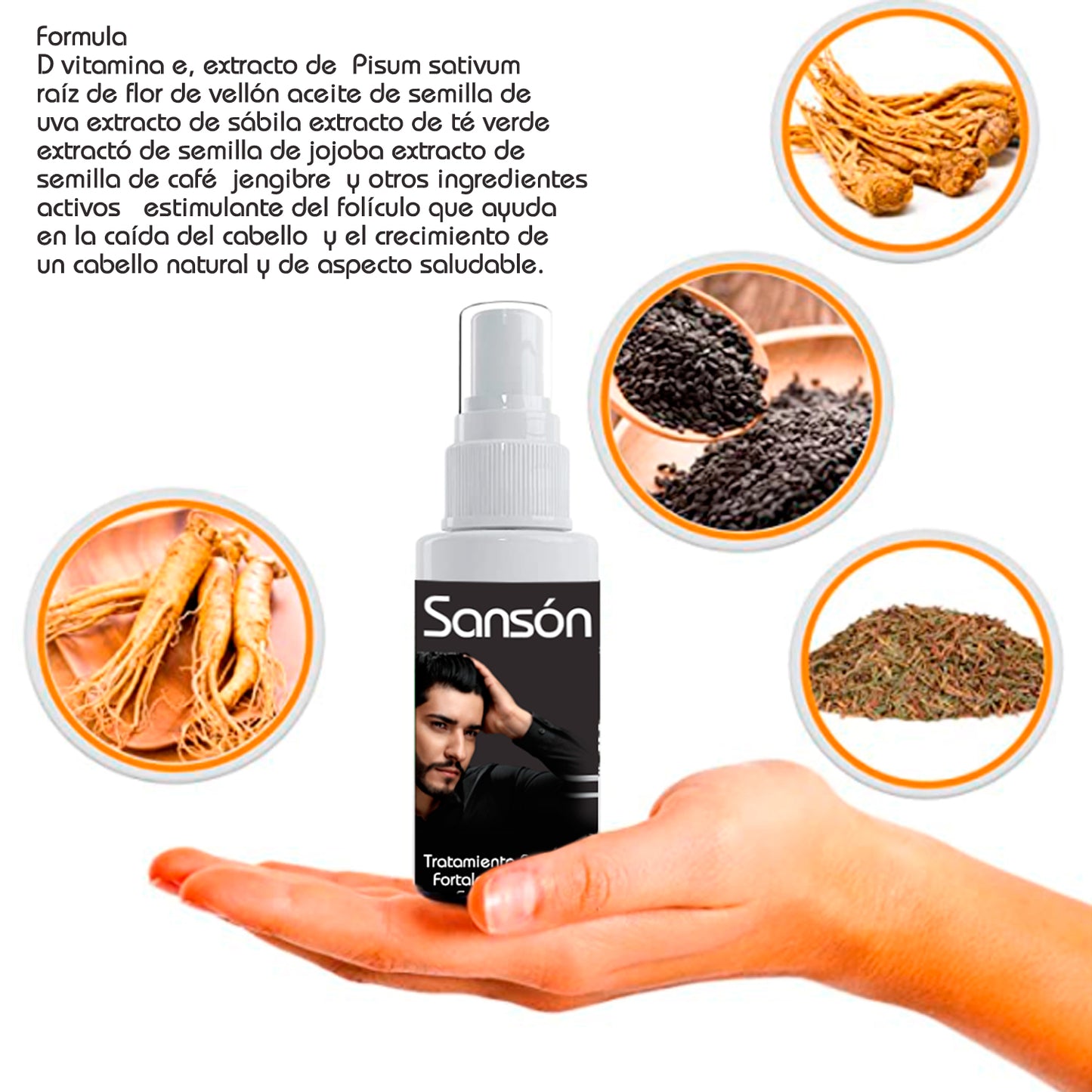 loción para crecimiento de cabello y barba 100 ml