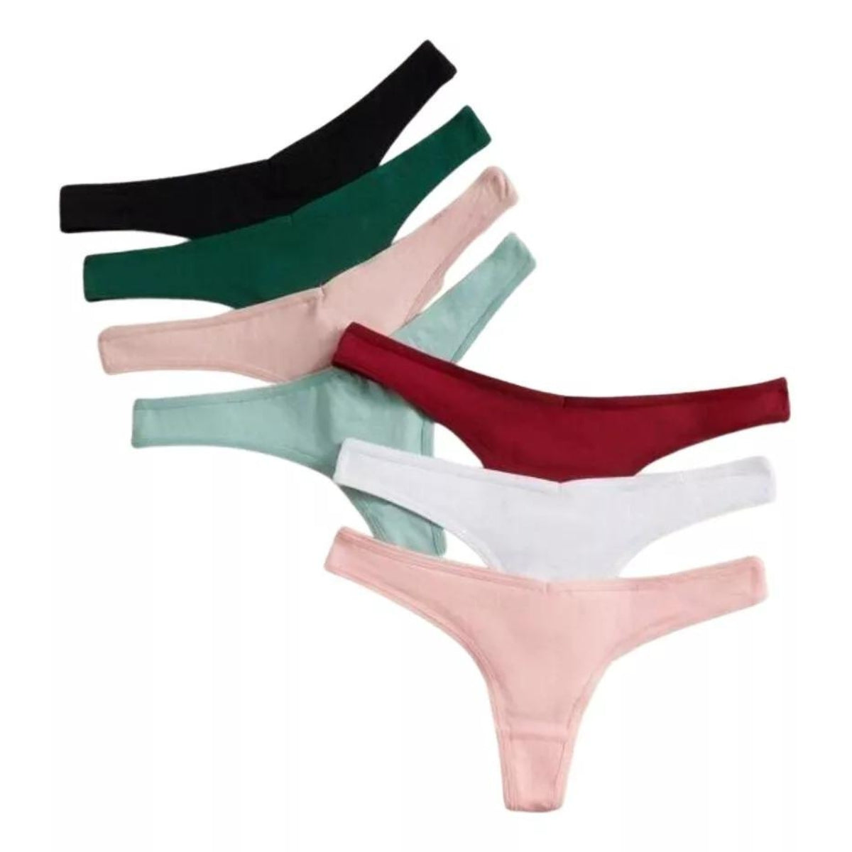 tanga algodon deportiva comoda surtida mayoreo (6 piezas)