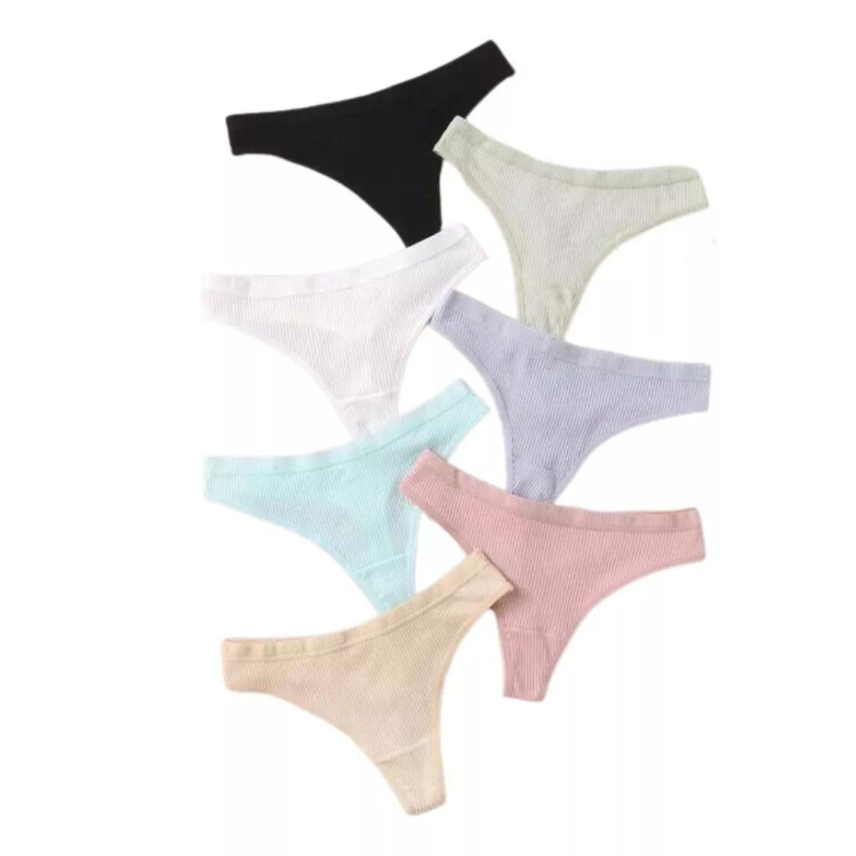 tanga algodon deportiva comoda surtida mayoreo (6 piezas)