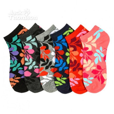 12 pares de calcetines para dama uso casual diseños surtidos