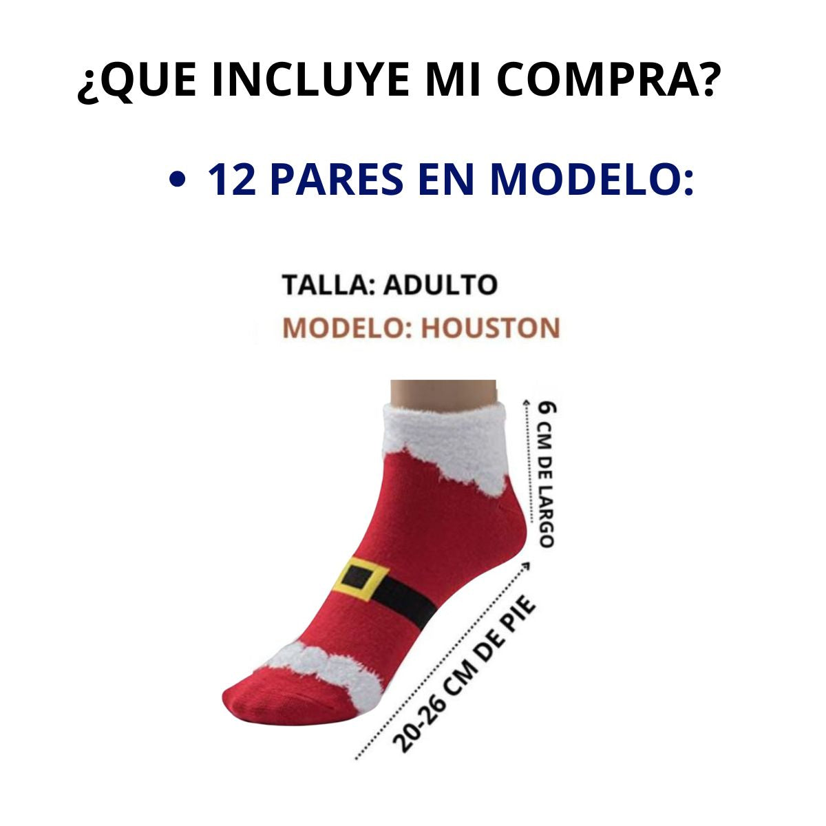 12 pares de calcetas navideñas cortas