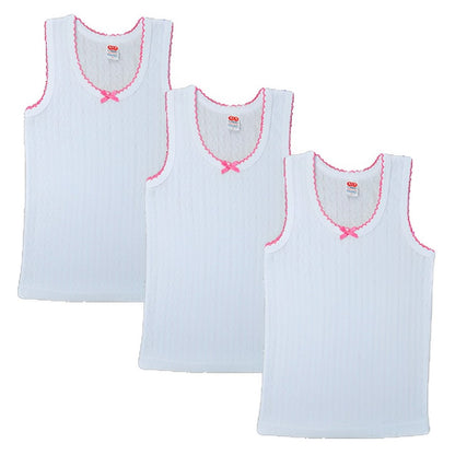 Camiseta Interior Para Niña Escolar 3 Piezas
