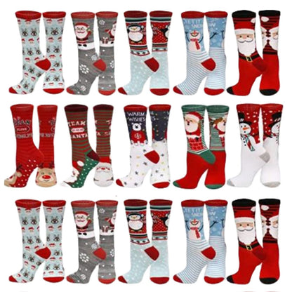 Calcetines navideños largos  (6 pares)