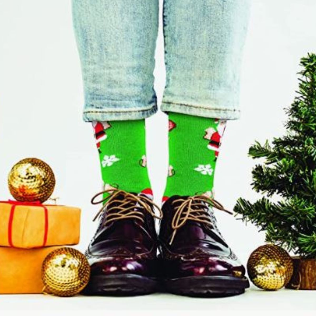 calcetines navideños largos  (6 pares)