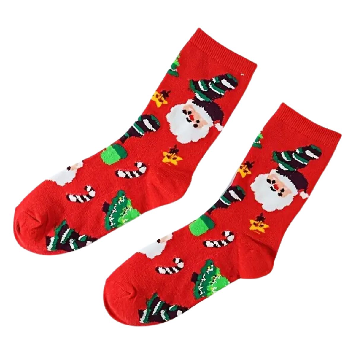 12 calcetines navideños largos unisex