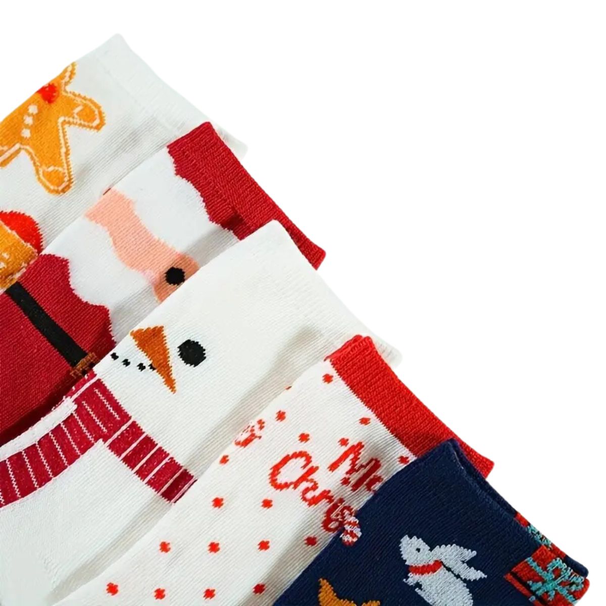 12 calcetines navideños largos unisex