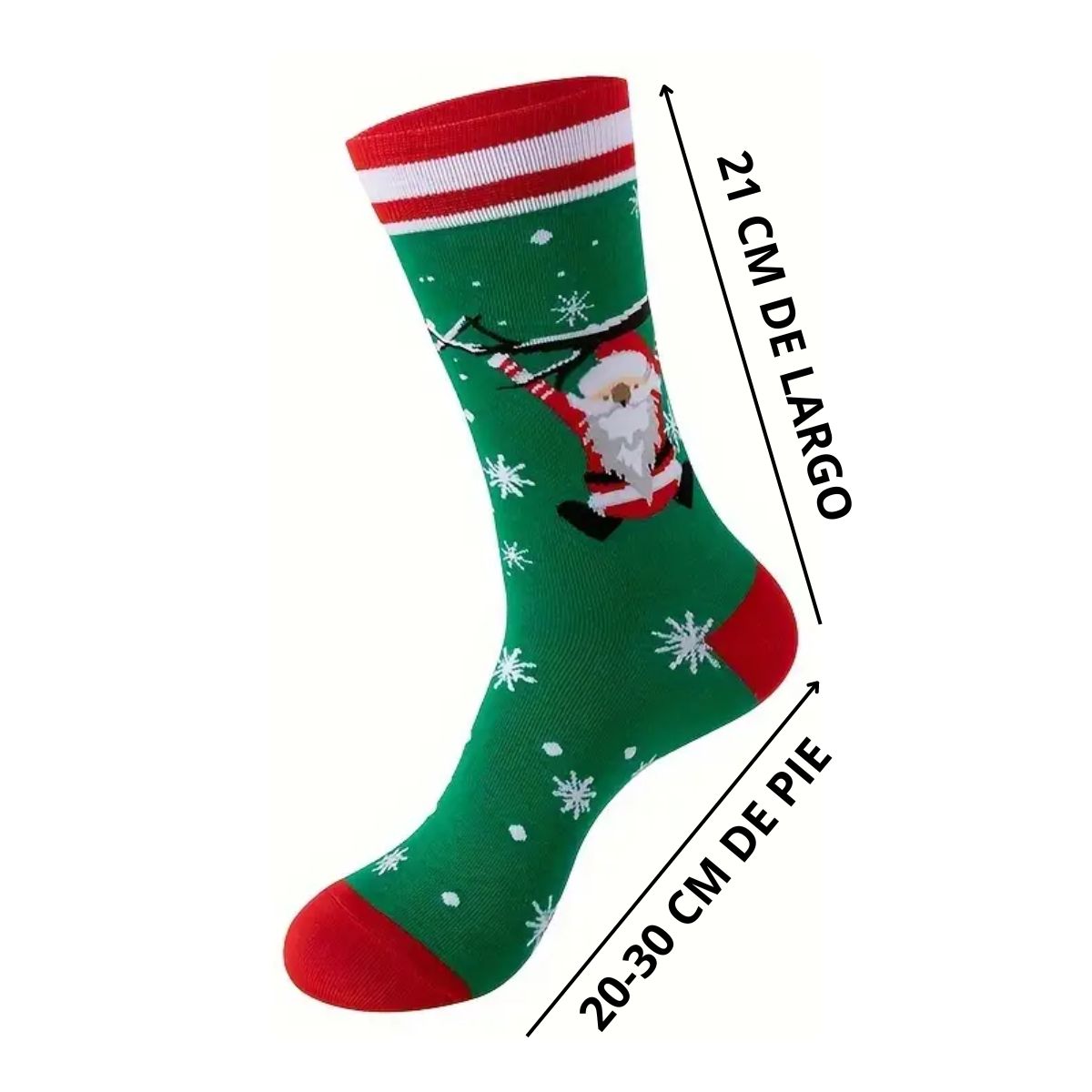 6 pares de calcetines navideños largos