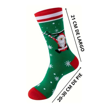 12 Calcetines Navideños Largos Unisex