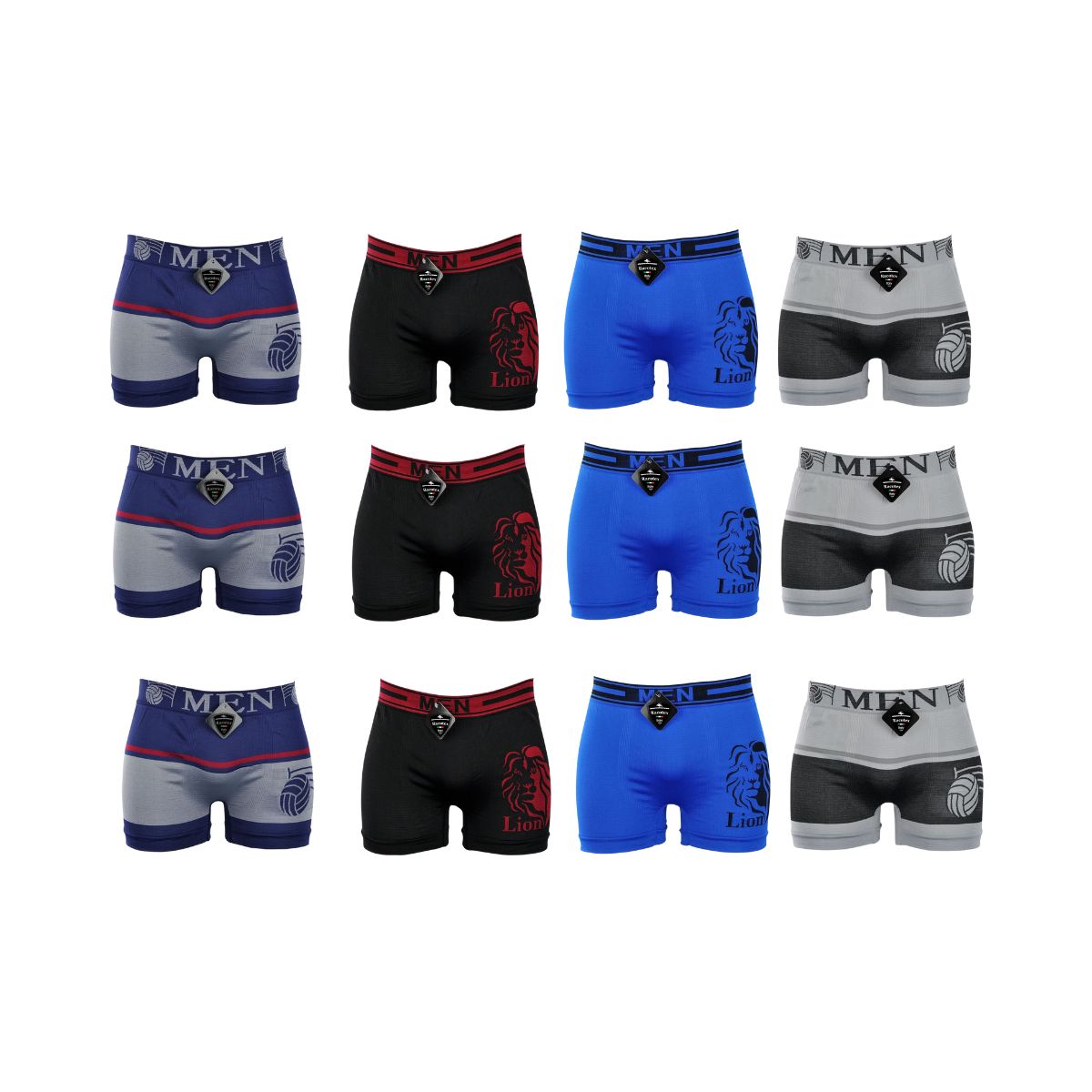 boxer hombre microfibra paquete 12 piezas